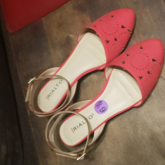 Rialto Miranda Red Wedge Sandals 6.5 - Picture 1 of 8